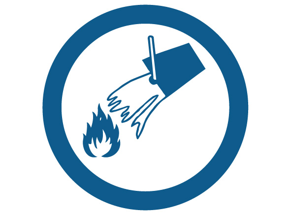 Pictogram for Use water to extinguish the fire