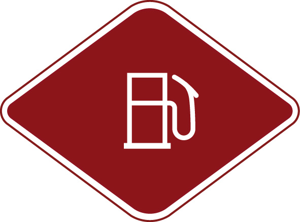 Pictogram for Vehicle on fuel of liquid group 2