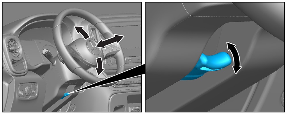 Steering wheel adjustment