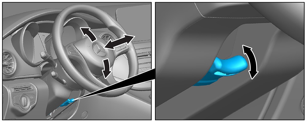 Steering wheel adjustment