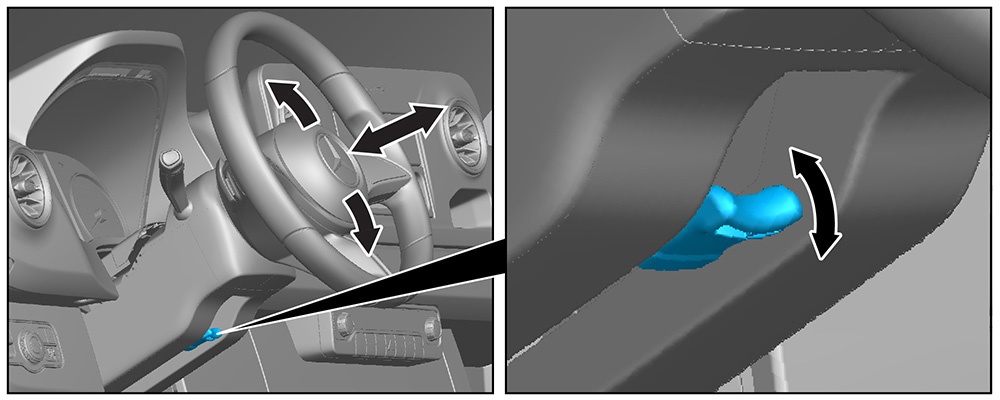 Steering wheel adjustment