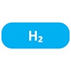 Pictogram for Gas tank with gas type indication (H2)